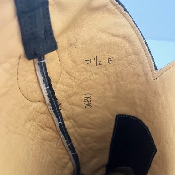 NEW Rod Patrick  Womens Cowboy Boots 7.5E Black Caiman Suede Western Blunt Toe - Picture 10 of 13